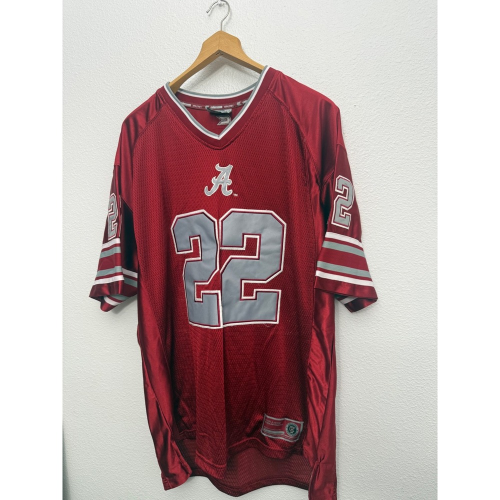 Colosseum Alabama Crimson Tide Football Jersey Mens XL Red Grey Number 22 Mesh